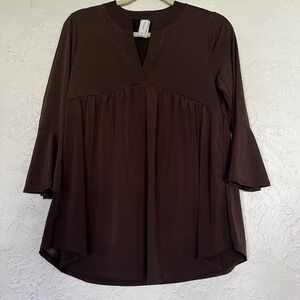 Honey me Curvy‎ Size S Brown Short Bell Sleeve Spring Office